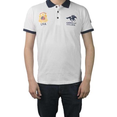 POLO AMERICAN COLLEGE BLANC